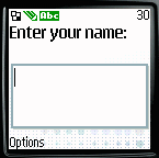 MIDP screenshot 1: TextBox