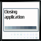 MIDP screenshot 4: Closing application